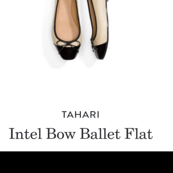Tahari Intel Bow Ballet Flats with Cap Toes in Chanel Style - Picture 11 of 11
